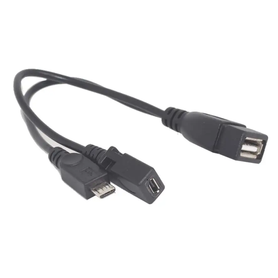 

newOTG Host Power Cable Micro USB Male to USB & Micro USB Female Adapter Cable prolunga usb extension cable