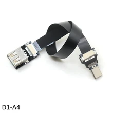 FFC USB-C OTG USB кабель 2,0 micro USB для USB type-c Мужской FPV плоский тонкий ленточный FPC кабель для бесщеточного ручного карданного сервопривода
