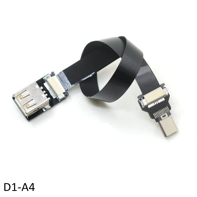 

FFC USB-C OTG cable USB 2.0 micro USB to USB type-c male FPV Flat Slim Thin Ribbon FPC Cable for Brushless Handheld Gimbal Servo