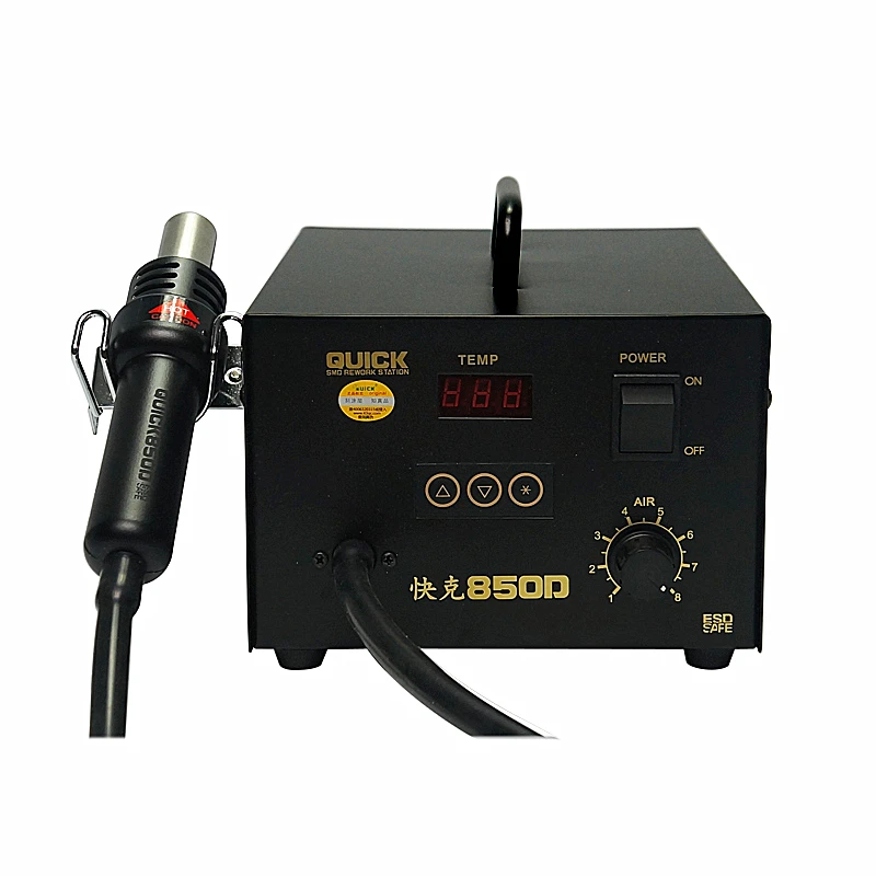 

2019 NEWEST QUICK 850D Digital ESD Hot Air Rework Station Stubbs blowing hot air gun welding station