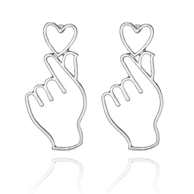 silver Docona модные серьги в форме сердца золотого цвета, серьги в форме капель для женщин и девушек, простые геометрические ювелирные изделия для пирсинга 3391 - Окраска металла: silver