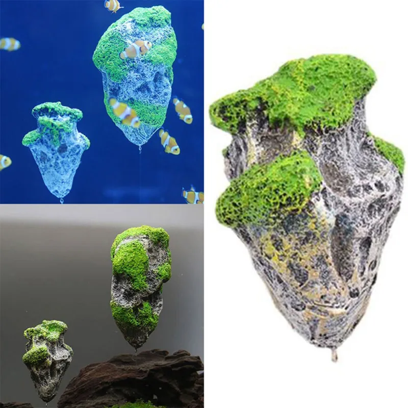 Аквариум плавающий камень подвесной искусственный плавающая пемза Декор Летающий камень украшение для аквариума