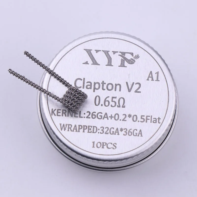 XYF 10 шт./лот Предварительно Построенная катушка Clapton Twisted ALIEN V2 clapton провода катушки сопротивления нагрева провода Fit RDA RDTA DIY распылитель - Цвет: clapton v2