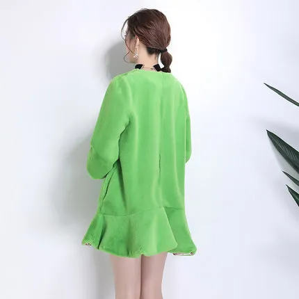 2018 New Fashion Fishtail Pendulum Fur Coat N23