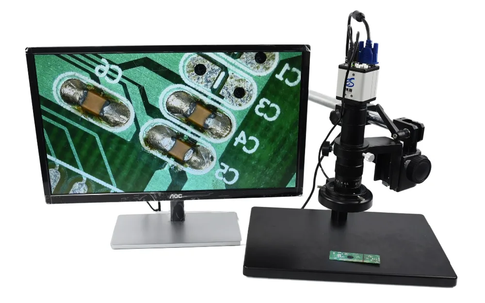 1080P HDMI USB промышленный микроскоп камера 18X 200X C mount объектив мобильный телефон