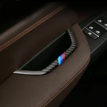 Fibra de carbono Maçaneta Da Porta Tigela Caixa de Armazenamento Apoio de Braço Tampa Guarnição Para BMW X3 X4 F25 F26 2011 2012 2013 2014 2015 2016 2017