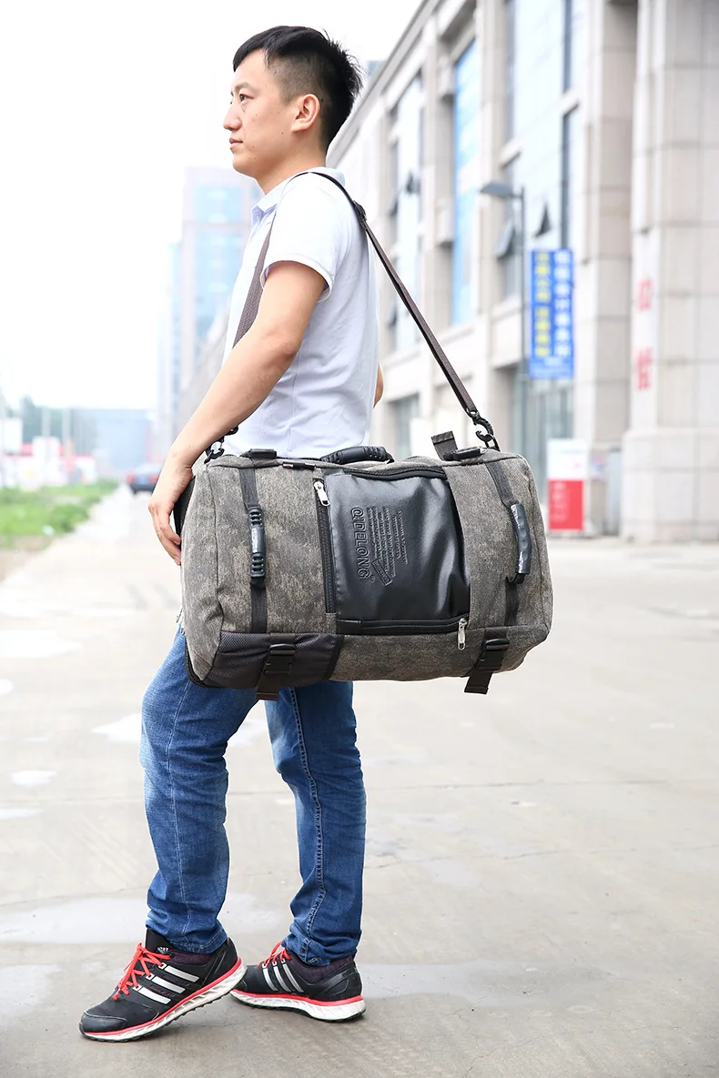 Мужской холщовый рюкзак для путешествий большой школьный мужской багаж сумка на плечо ноутбук компьютер рюкзак мужские функциональные универсальные сумки