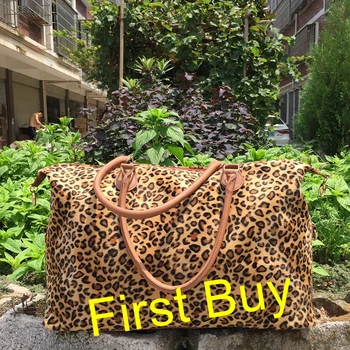 

50 piece Latest Design Most Fashion Custom Buffalo Check leopard Pattern Canvas weekender Travel Toiletry Bag
