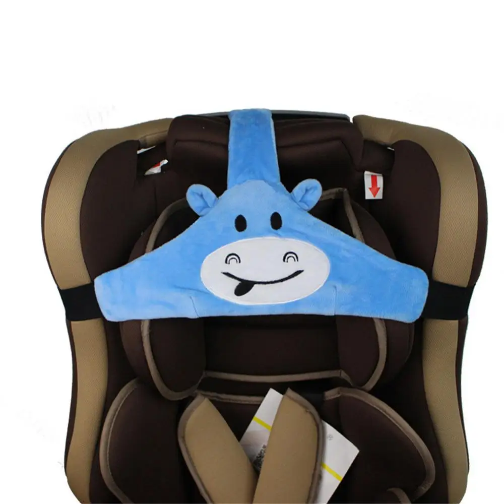 Регулируемая детская Автомобильная защитная подушка для сиденья, детская фиксированная повязка для сна, автомобильный защитный подголовник, защита для головы, коляска с держателем - Название цвета: Blue