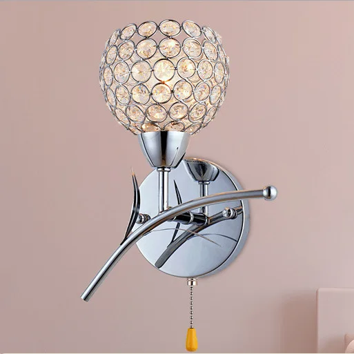 

YOOK 2018 LED Wall Lamp Living Room Crystal Wall Lamp Petal Iron Wall Lamp E14 110V 220V