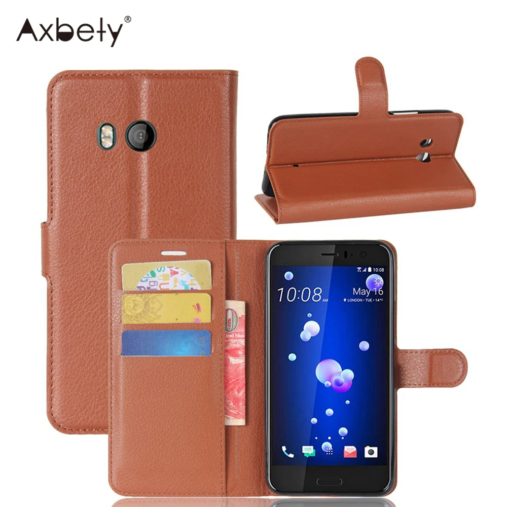 

AXBETY Magnetic Flip Leather Case For HTC U11 Frame Wallet Phone Cover For HTC U11 Plus U11+ U 11 Card Slot Stand Holder Fundas