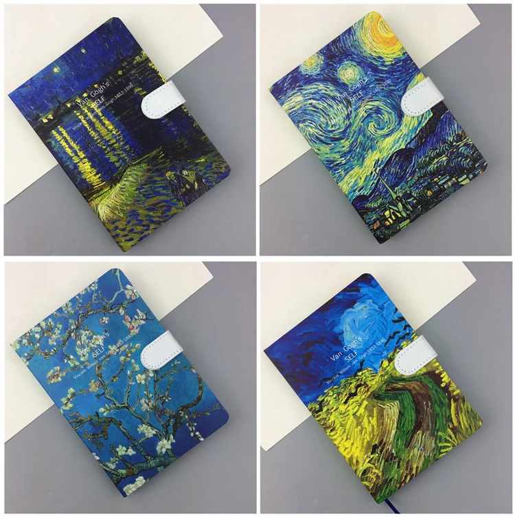 Блокнот с твердой обложкой 32K Magnatic Lined Vincent color Van Gogh Journal