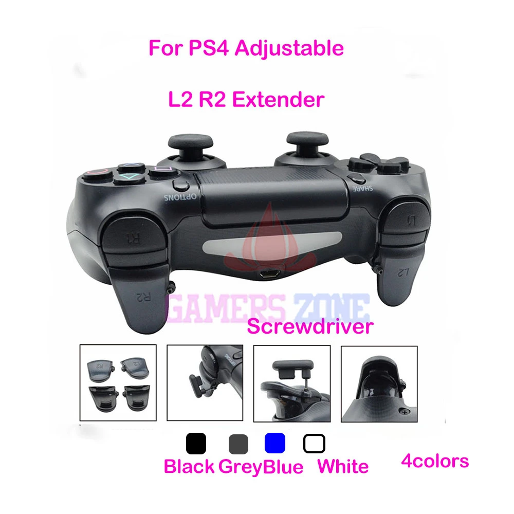 Adjustable Rubber Extended Triggers Playstation 4 Controller Gaming Triggers L2 R2 Extender For Ps4 - Accessories - AliExpress