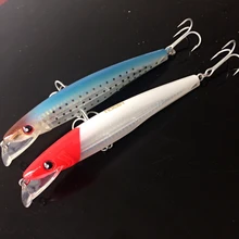 Noeby 1pc Artificial Bait 42g 150mm big game blue and red head color Minnow Wobblers with retail box