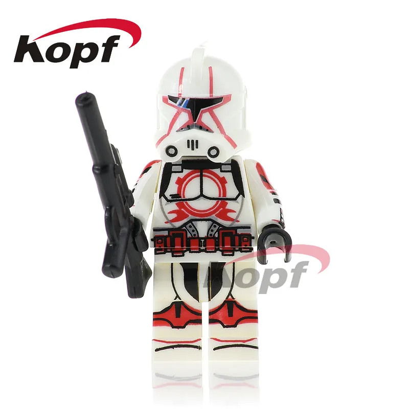

Single Sale Action Figures Space Red Soldiers Wolf Pack Trooper Building Blocks Christmas Toys for children Education PG752