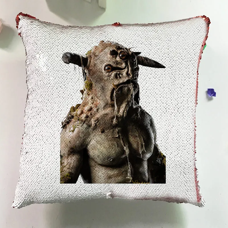 Fashion Movie Cushions Home Decor Couch Pillows Reversible Sequin Pillowcase Glitter Seat Horror Cushion Cover Sofa J050 (3)