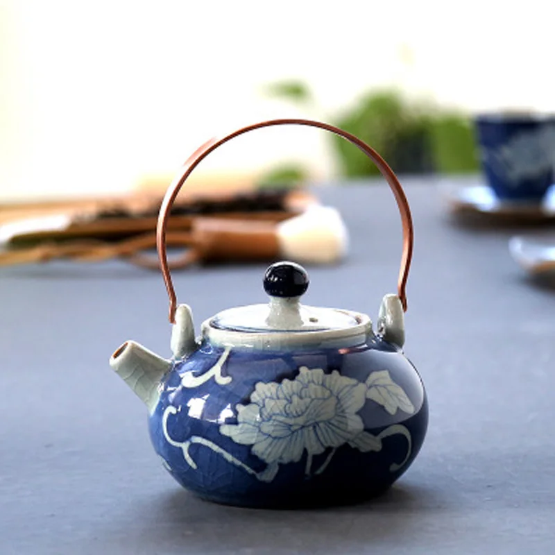 Details about   handpainted tea set porcelain under glaze kungfu tea set pot cup pitcher filter 