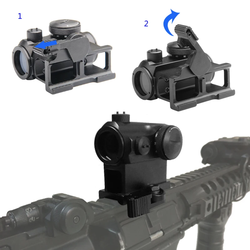 Оптический прицел мини микро 1X24 рефлекторный зеленый и красный точечный прицел с QD быстрым подъемным креплением красный точечный прицел для охоты страйкбола