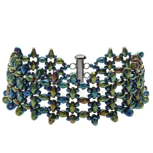 Luster Czech Glass Two Hole Seed Beads 3