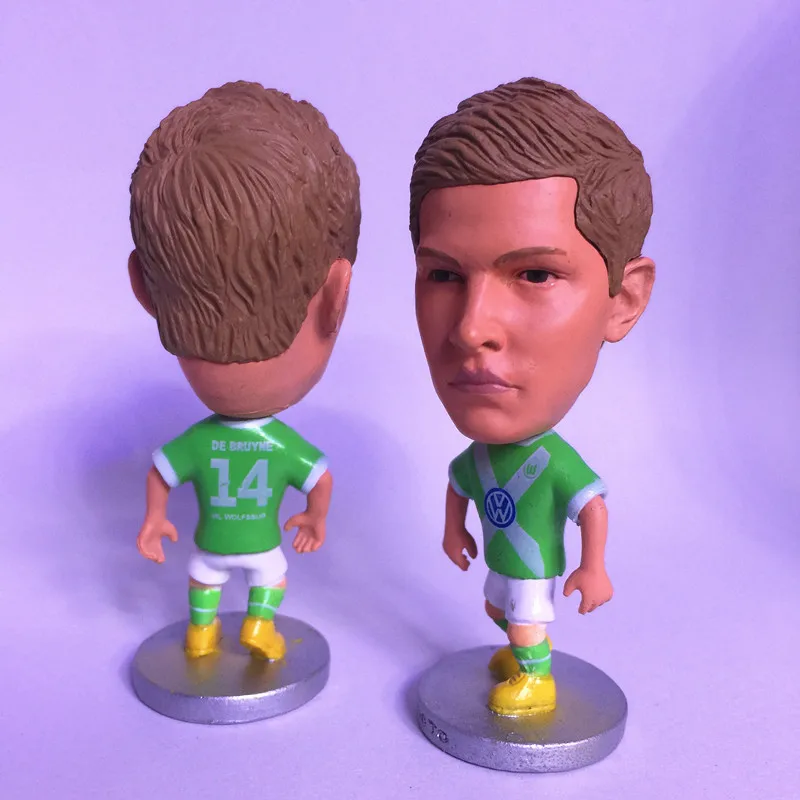 

KODOTO Soccer Star Doll Classic 17 De Bruyne Figurine with Green Kit for Collections Birthday Gift 2016 Season Limited