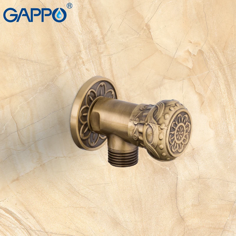GAPPO промывные клапаны 1/" античная латунь Туалет угловой запорный клапан отключение воды треугольный клапан для смесителя запасные части