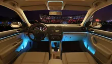 Haoyuehao Automóvel CONDUZIU a luz fria no interior do carro atmosfera de luz tira clipe bola de cabelo tipo de atmosfera de luz decoração luz 5 m