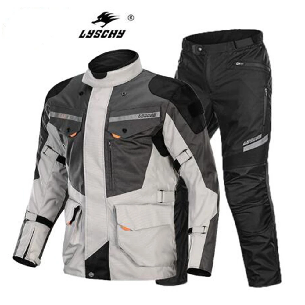

LYSCHY Waterproof Motorcycle Jacket Men Moto Motocross Jacket Body Armor Motorbike Riding Jacket Breathable Protection Summer