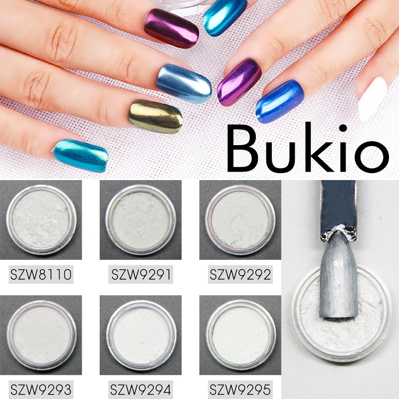 Зеркальный ногтевой порошок Bukio блестящий Пыльник 0 2 г голографический
