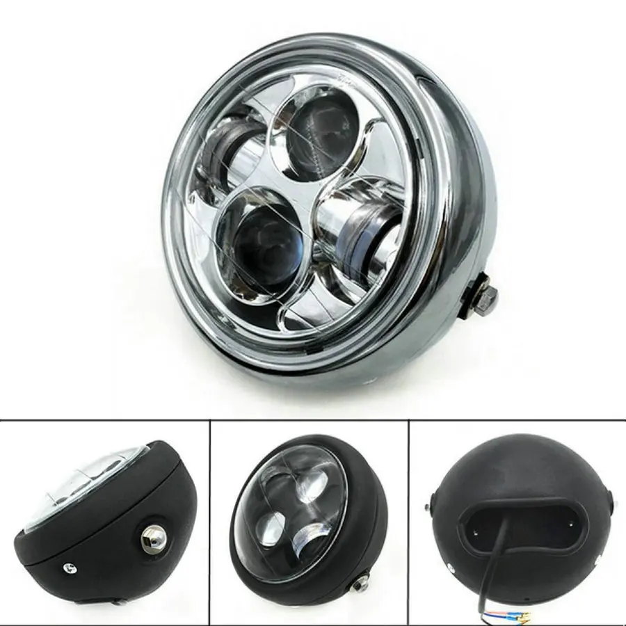 

Motorcycle Headlight Cafe Racer Head Light Decorative Lights Modified Motorbiker Vintage Head Light With Bracket