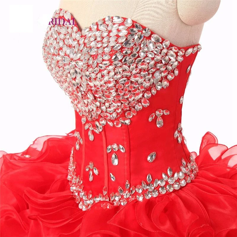 ANGELSBRIDEP Ball Gown Quinceanera Dresses For 15 Party Debutante Gowns Sparking Crystal Sweetheart High Quality Celebrity Gown