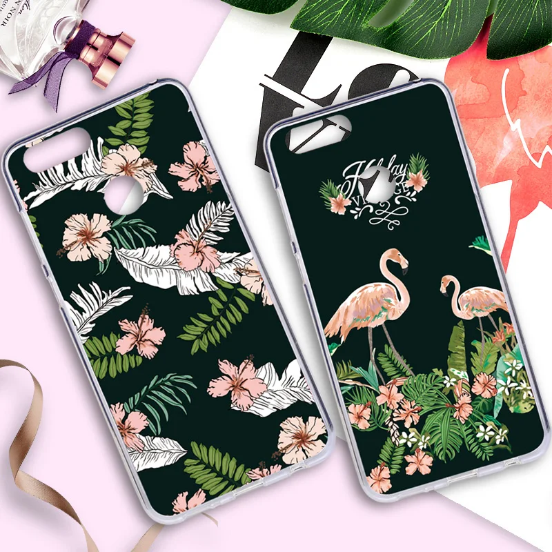 Case For Huawei Honor 7X 7 X Bnd-l21 Silicone Back Cover Flamingo Color Printing Flower Back Shell Protective Vintage Ultra Thin