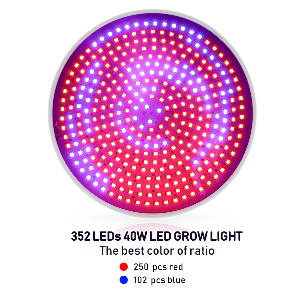 40 W светодиодный светать Фито лампы 352 светодиодный s красный + синий завод лампы для растений для садовых растений рассада цветов расти поле