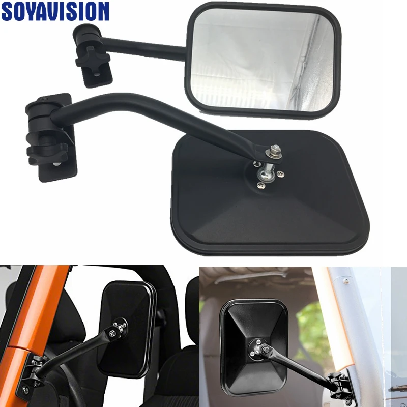 For Jeep Wrangler Accessories Parts Mirror Textured Black