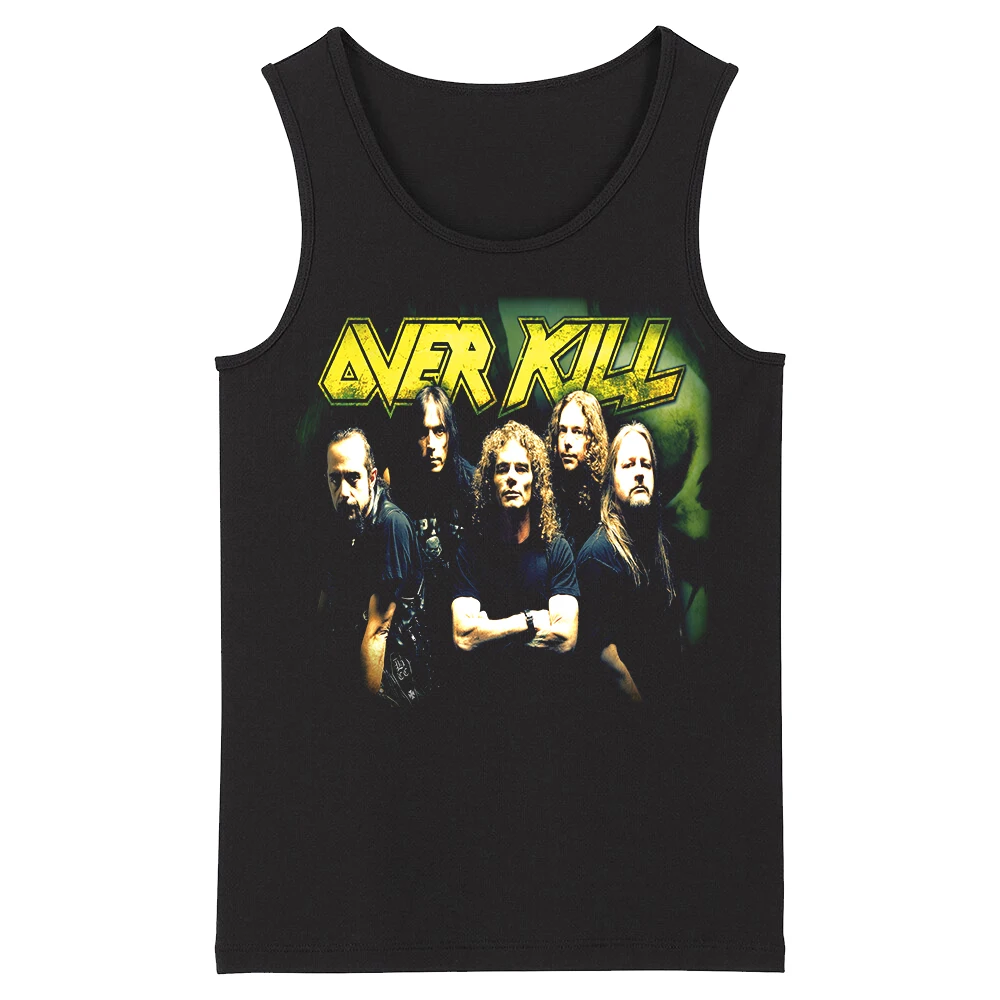Кровопролитие Overkill тяжелый металл смерти Металл Thrash Металл мужские майки Азиатский размер