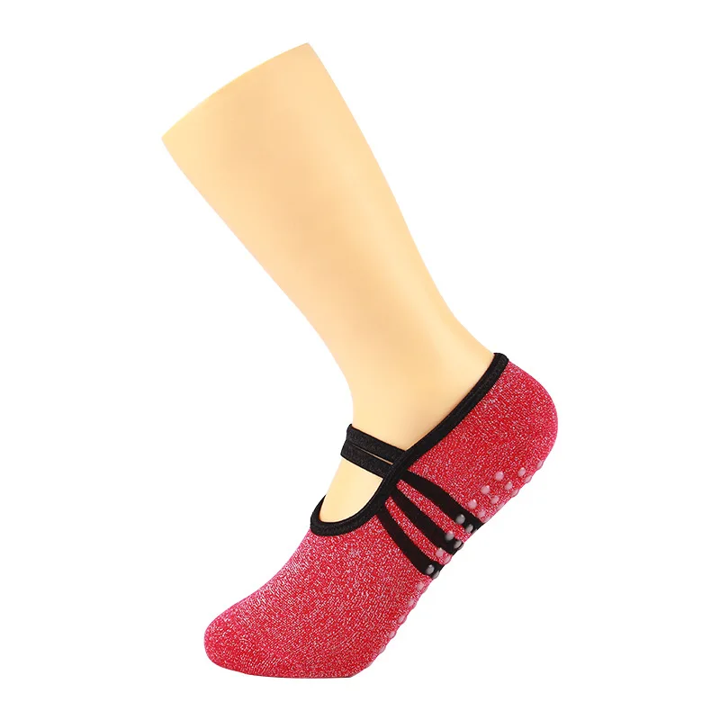 Brothock специализируется на нескользящей хлопковой спортивной дышащей эластичности износостойкие женские носки для йоги танцевальный балет чистого цвета