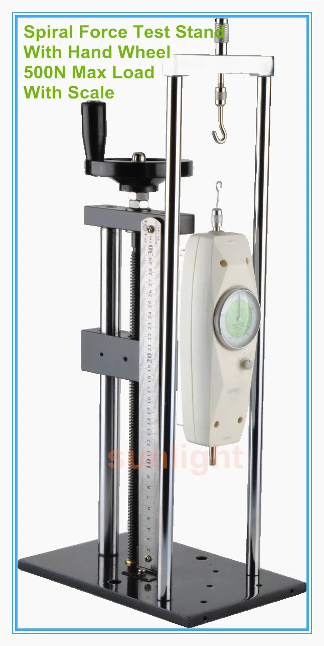 

500N Vertical Spiral Push and Pull Force Test Stand Working with Analog Scale