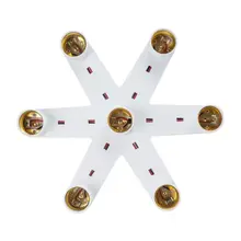 Фирменная Новинка 7 в 1 E27 Светодиодный лампа светодиодный патрон лампы сплиттер адаптер держатель гнезда для фотостудии жилищного строительства