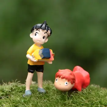 

2pcs/lot Ponyo on the Cliff Ponyo & Sousuke Cute Figures Toys Kawaii Hayao Miyazaki Resin Action Figure Collection Model Toy
