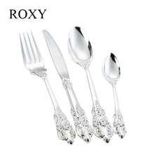24 Stücke Luxus Silber Besteck Set Besteck Geschirr Geschirr Besteck Abendessen Gabel Löffel Messer