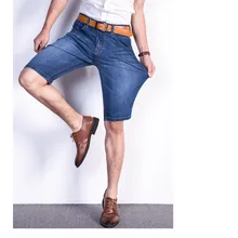 Мужские джинсовые шорты хорошего качества мужские короткие джинсы хлопок твердые прямые короткие джинсы мужские синие повседневные короткие джинсы Y1328