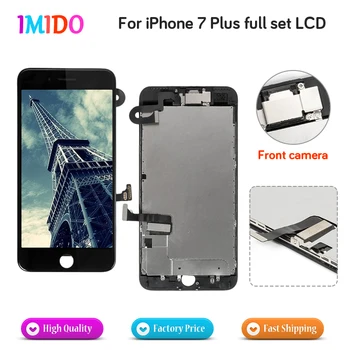 

5PCS Top Full Set Screen For iPhone 7 Plus LCD Display Touch Screen+Front camera Digitizer Assembly Replacement