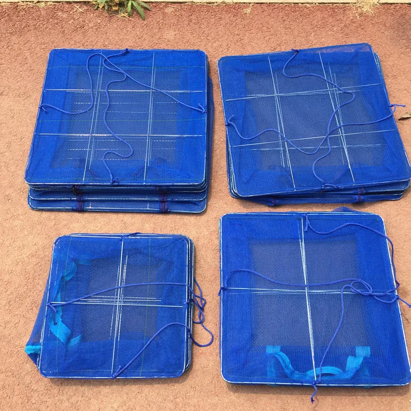 3 Layers Folding Dry Fishing Net Mesh Fish Vegetable Drying Rack Dishes Dryer Net Crab PE Rack Hanging Nets