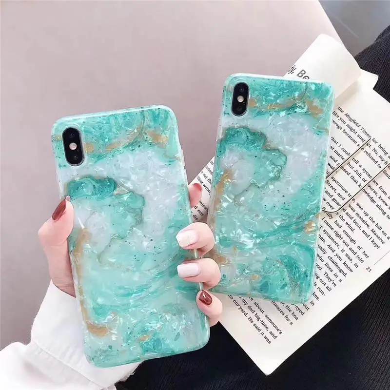 

Simple Watercolor Stone Pattern For Iphone 6 6S 7 8plus X Xs Xr Max Anti-Drop Phone Case