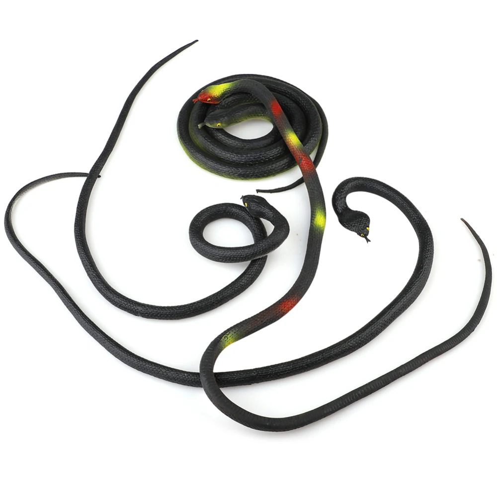 4Pcs/Set Realistic Plastic Snakes Toys for Garden Props Halloween Decoration Spoof Jokes