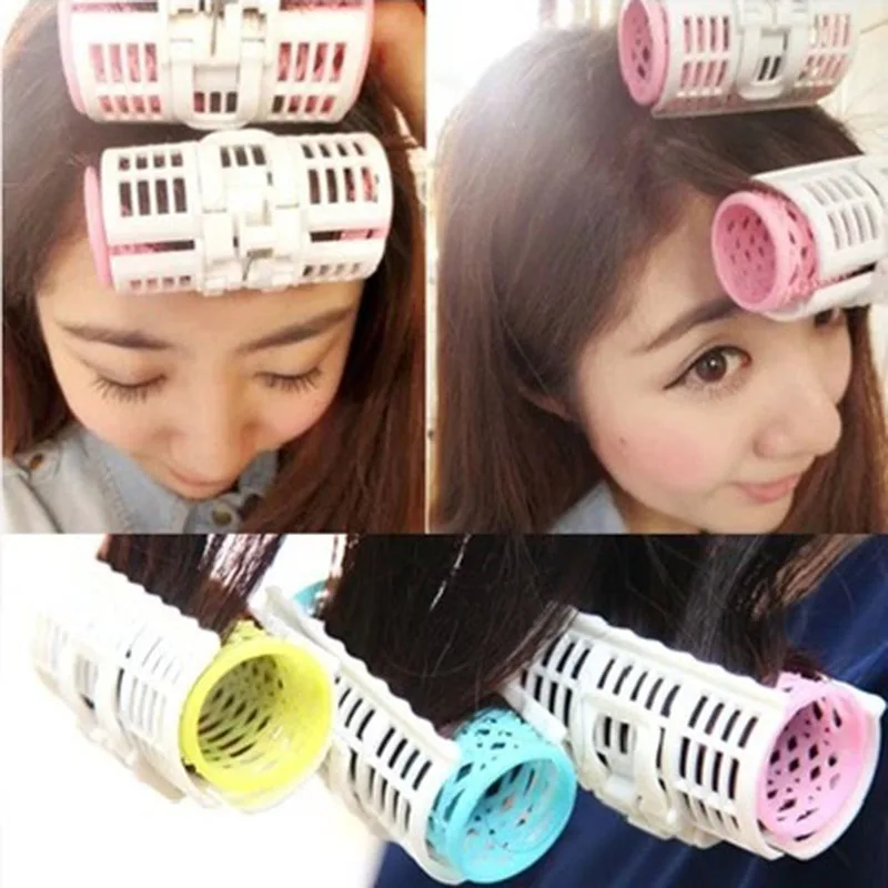 

3pcs Hairdressing Home Use DIY Magic Large Self-Adhesive Hair Rollers Styling Roller Roll Curler Hair Tool Color Random P20