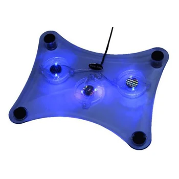 

3 Fans USB Cooler Cooling Pad Stand LED Light Radiator for Laptop PC Notebook