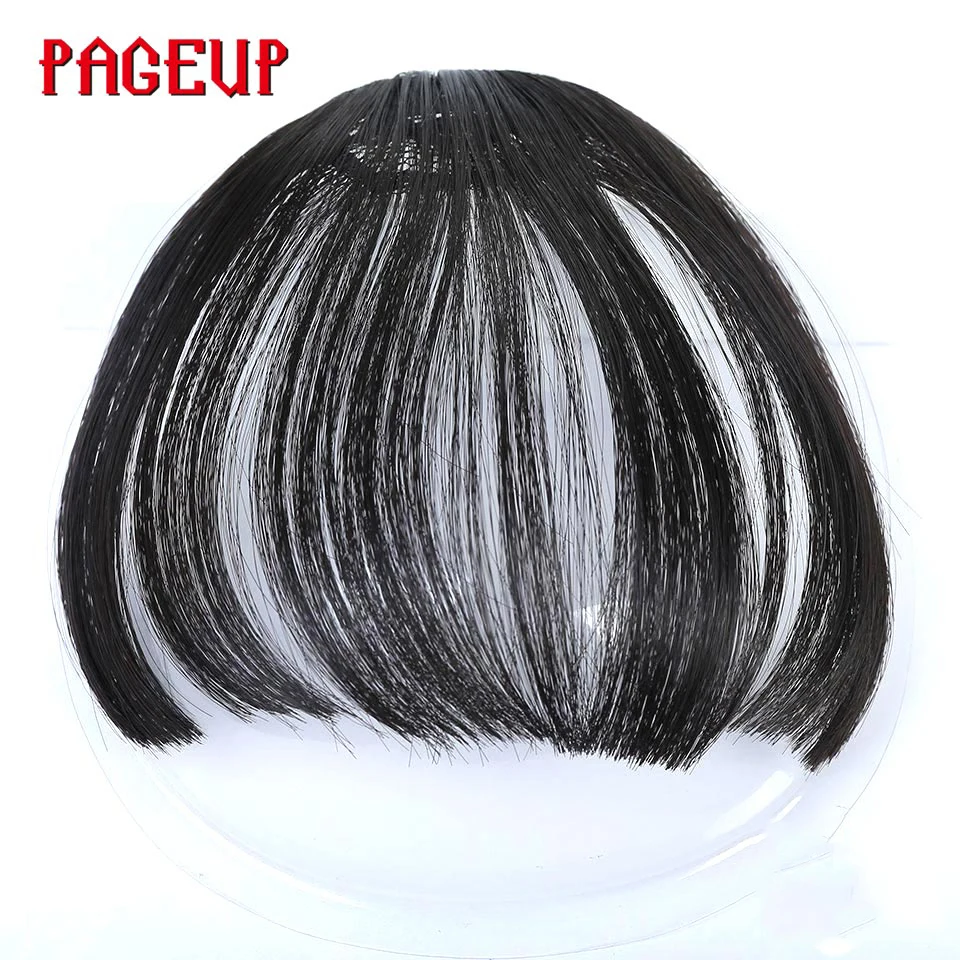 

Pageup Synthetic Natural Front Bangs For Women Clip In Hair Extensions Short Front Bangs Black Brown Blonde Clip In Fake Bangs