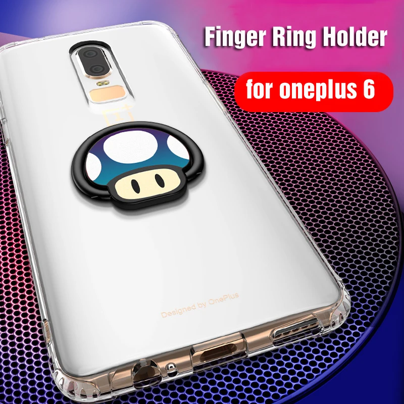 

Vpower Oneplus 6 Case Oneplus 6 Cover Ring Holder Soft TPU Protective Back Cover 1+6 Oneplus6 Case Transparent Silicone 6.28inch