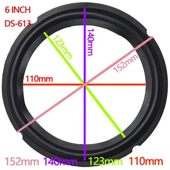 

New 2PCS 6 INCH DIY SpFeaker Rubber Repair Folding Edge Ring Subwoofer Speaker Repair Accessories woofers