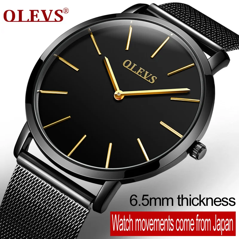 OLEVS Топ люксовый бренд часы для мужчин нержавеющая сталь водонепроницаемые часы для мальчика ультра тонкий Кварцевые Спортивные Наручные Часы повседневные часы